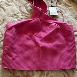 Sincerely Jules Pink Ribbed Crop Top NWT size:S